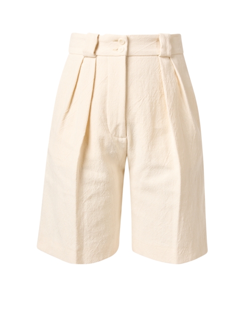 Product image - Ines de la Fressange - Odette Ivory Cotton Linen Shorts