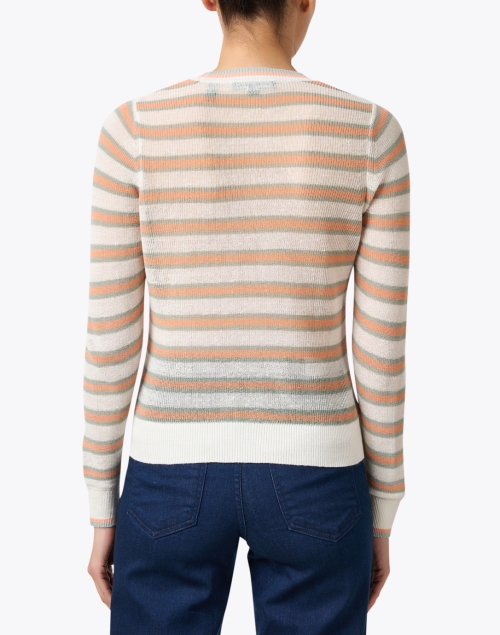 Back image - Veronica Beard - Magellen Multi Stripe Knit Top