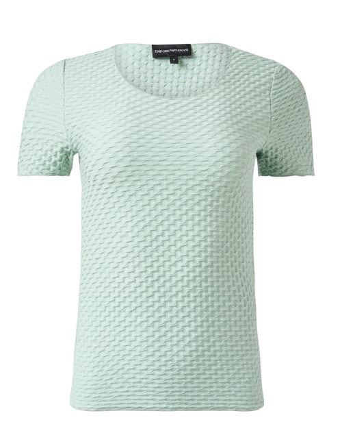 Product image - Emporio Armani - Mint Green Textured Jersey T-Shirt