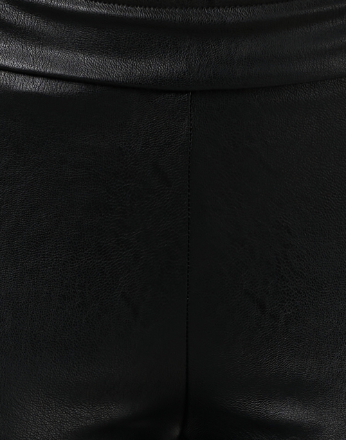 Fabric image - Avenue Montaigne - Leo Black Faux Leather Pull On Pant