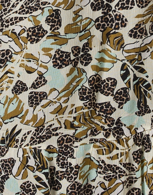 Fabric image - Marc Cain Sports - Multi Leaf Print Mini Dress