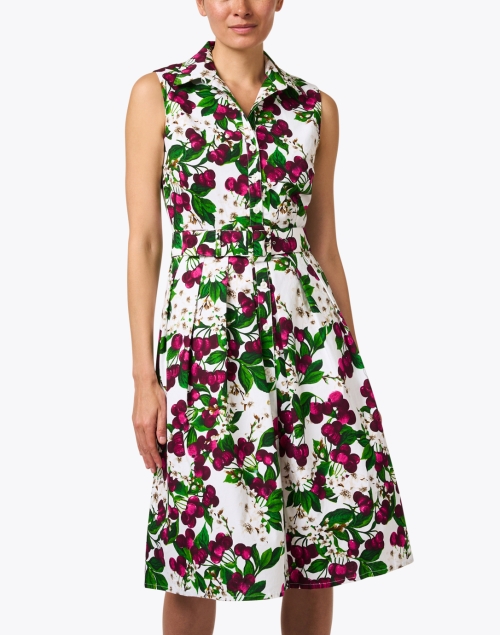 Front image - Samantha Sung - Audrey White Multi Print Dress
