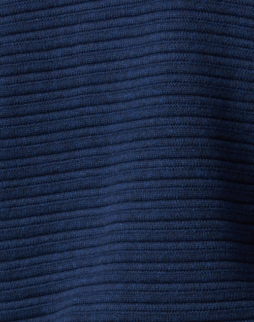 Fabric image - Kinross - Navy Cotton Fringe Zip Cardigan
