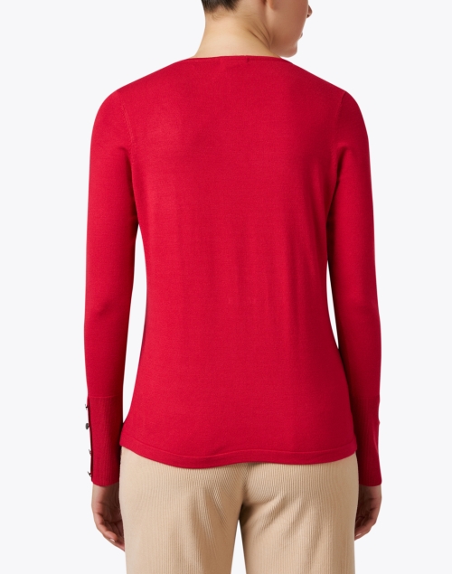 Back image - J'Envie - Red Button Cuff Top