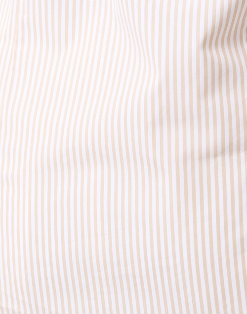 Fabric image - Lafayette 148 New York - Beige Stripe Cotton Blouse