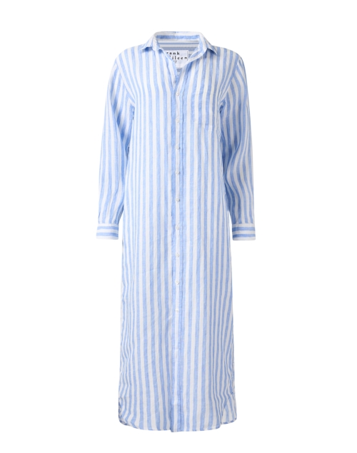 Product image - Frank & Eileen - Rory Blue and White Stripe Linen Shirt Dress
