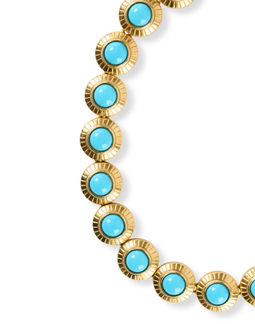 Front image - Ben-Amun - Gold Circular Turquoise Necklace