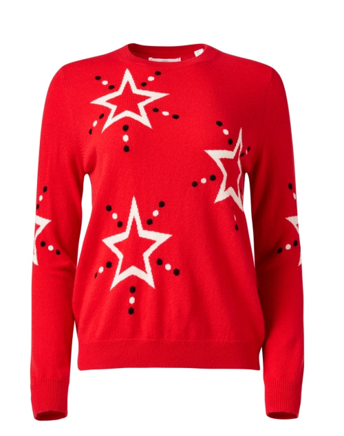 Product image - Chinti and Parker - Red Star Intarsia Wool Cashmere Sweater