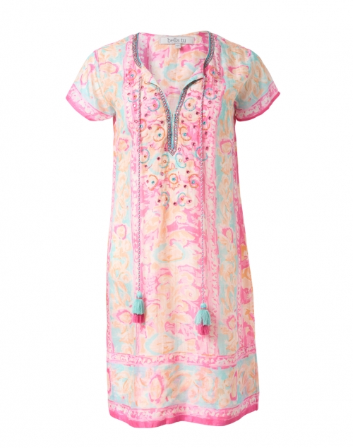 Bella Tu - Grier Pink Multi Watercolor Print Dress