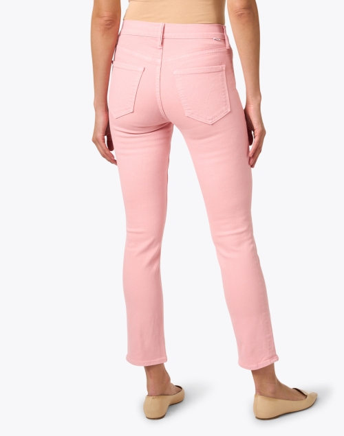 Back image - Mother - The Dazzler Pink Straight Leg Ankle Jean