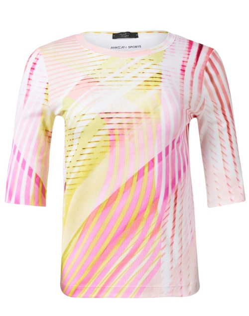 Product image - Marc Cain Sports - Pink Abstract Print Stretch Jersey Top