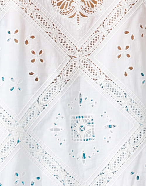 Fabric image - Kobi Halperin - Andrea White Embroidered Cotton Jacket
