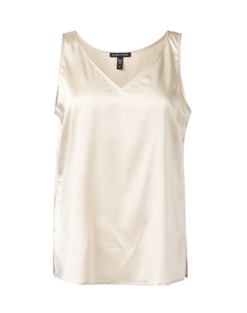 Product image - Eileen Fisher - Beige Silk Charmeuse Top