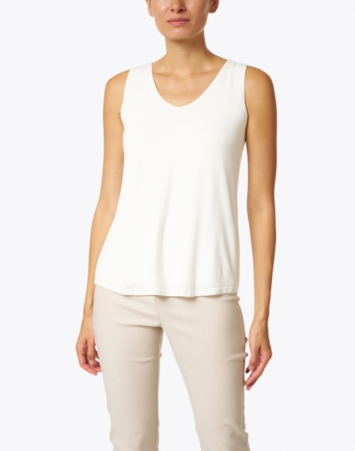 Front image - Kinross - White Knit Tank