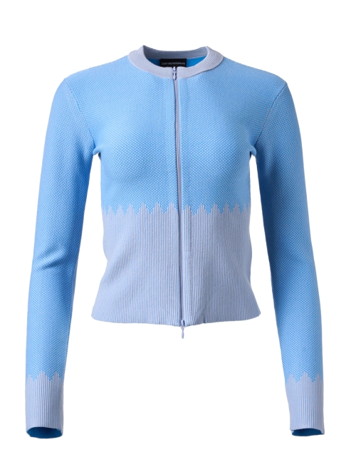 Product image - Emporio Armani - Blue Geometric Knit Jacket