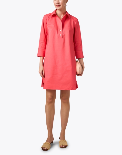 Aileen Coral Cotton Dress