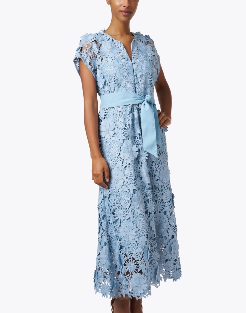 Front image - Abbey Glass - Vera Blue Lace Dress
