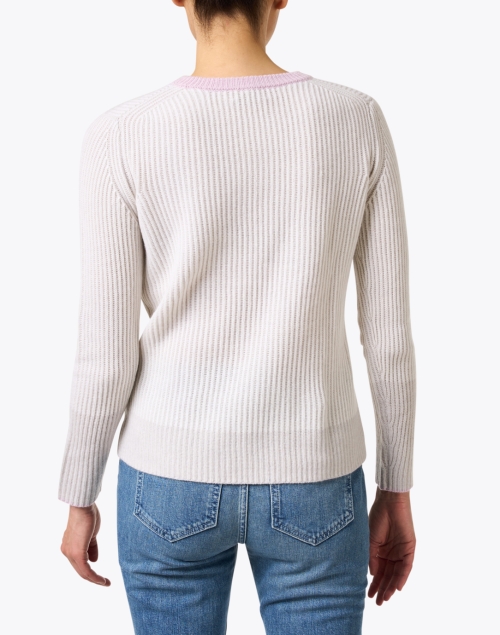 Back image - Kinross - Birch White Multi Cashmere Sweater
