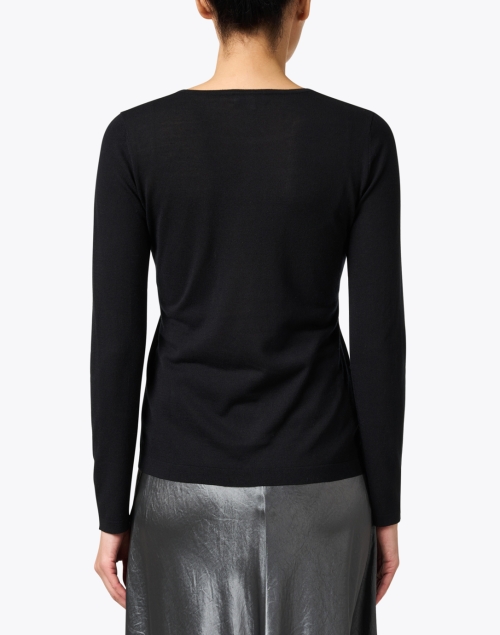 Back image - Kinross - Black Silk Cashmere Sweater