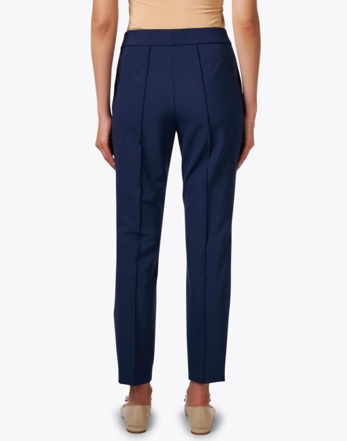 Back image - Lafayette 148 New York - Gramercy Navy Stretch Pintuck Pant
