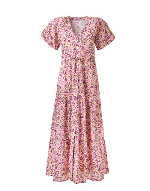 Product image - Banjanan - Poppy Pink Floral Print Cotton Dress