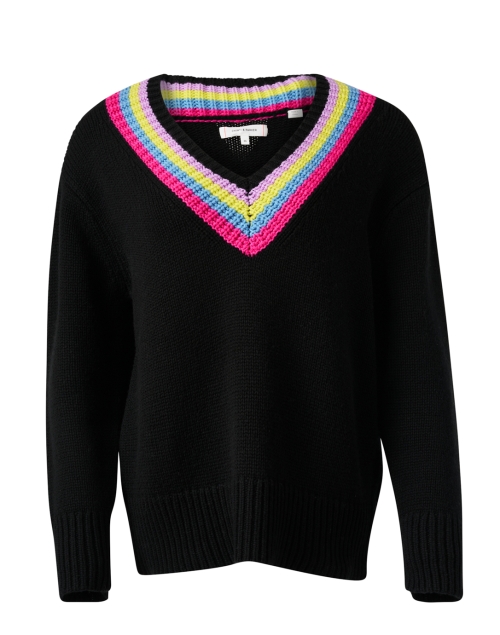 Product image - Chinti and Parker - Rainbow Stripe Black Sweater