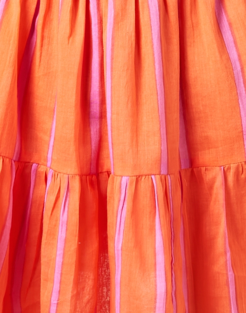 Fabric image - Oliphant - Orange and Lilac Stripe Dress