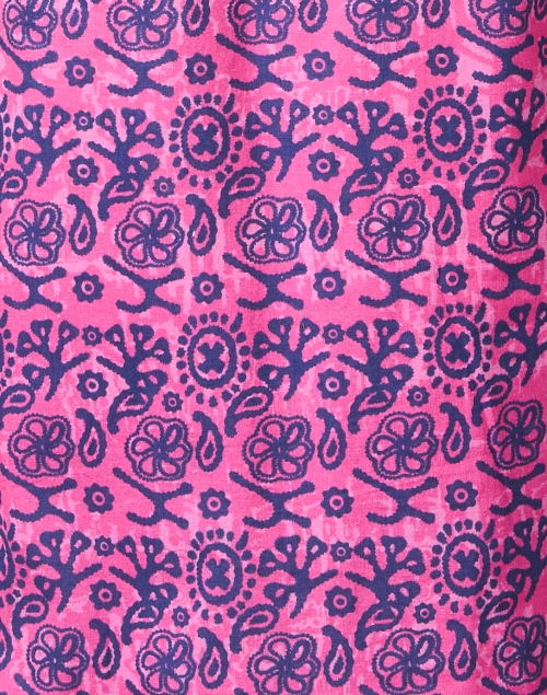 Fabric image - Bella Tu - Pink Print Beaded Cotton Dress