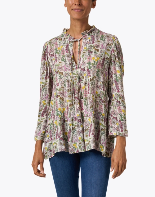 Front image - Chufy - Donna Beige Printed Top