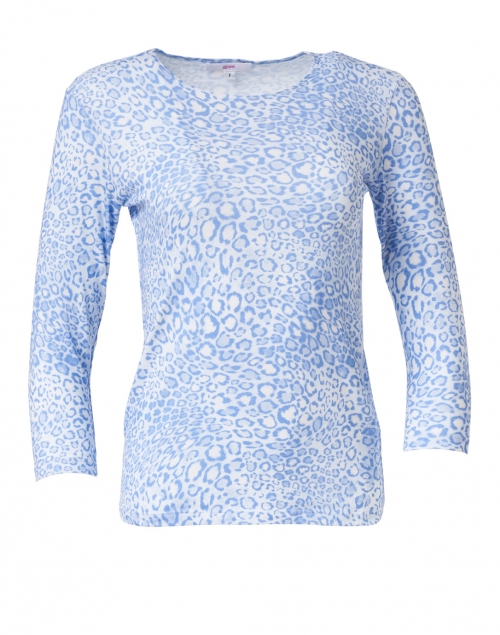 Leggiadro - Blue & Ivory Animal Print Cotton Jersey Tee