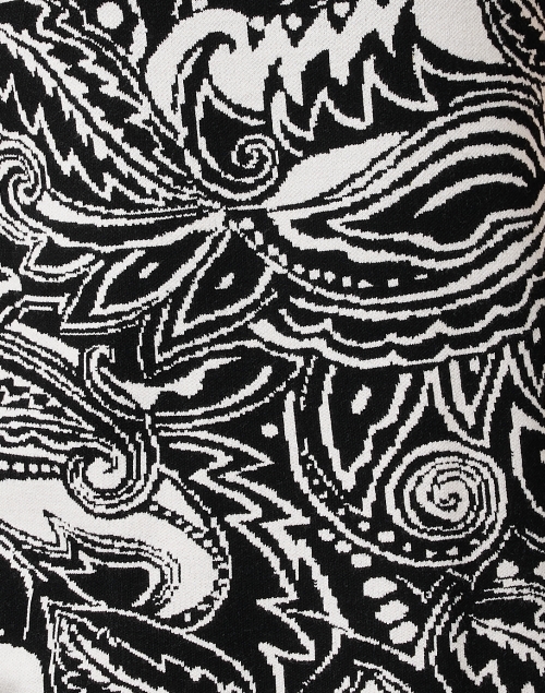 Fabric image - Weekend Max Mara - Carmine Black and White Paisley Print Tank