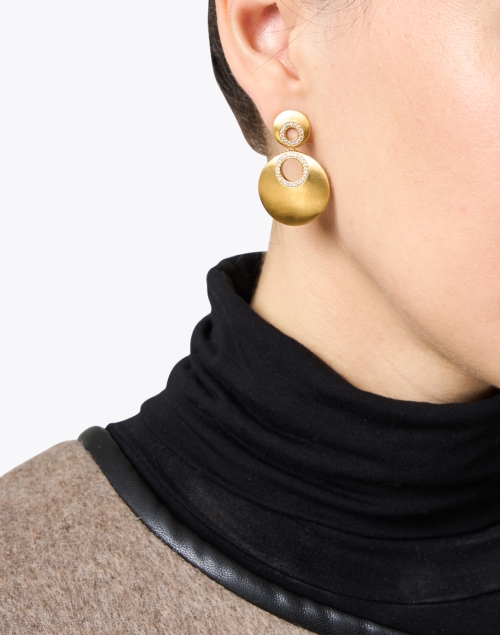 Gold Pave Statement Earrings