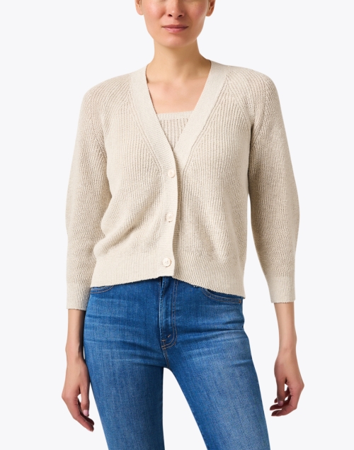 Front image - Max Mara Leisure - Tenore Beige Cardigan and Tank Set