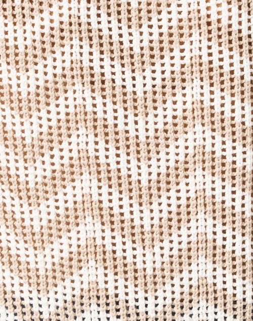 Fabric image - White + Warren - Beige Chevron Cotton Sweater