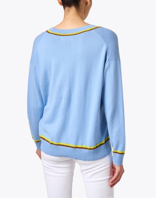 Back image - Chinti and Parker - Blue Contrast Trim Sweater