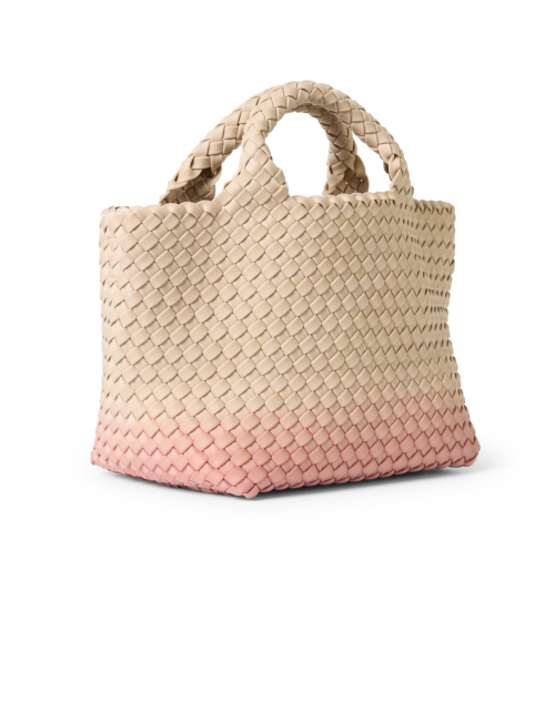 Front image - Naghedi - St. Barths Mini Pink Sand Dip Dye Woven Handbag