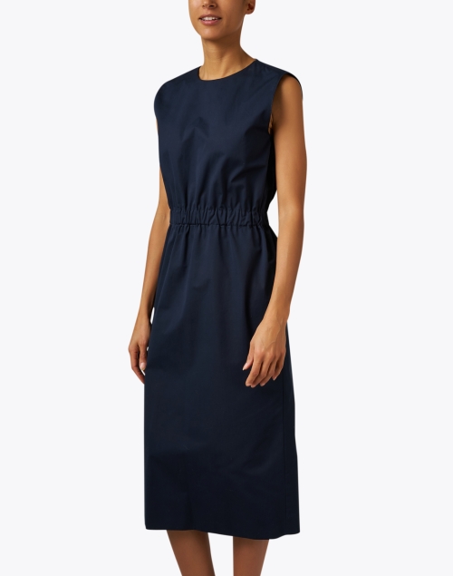 Front image - Fabiana Filippi - Navy Cotton Dress
