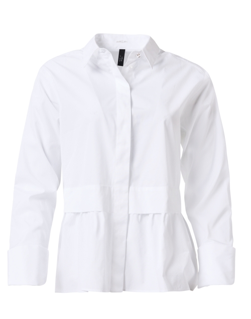 Product image - Marc Cain - White Cotton Peplum Shirt