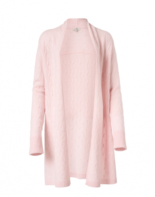 Product image - Cortland Park - Sophie Soft Pink Cable Knit Cashmere Cardigan