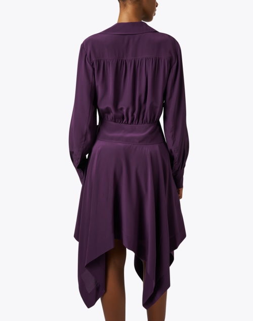 Back image - Jason Wu - Purple Silk Shirt Dress
