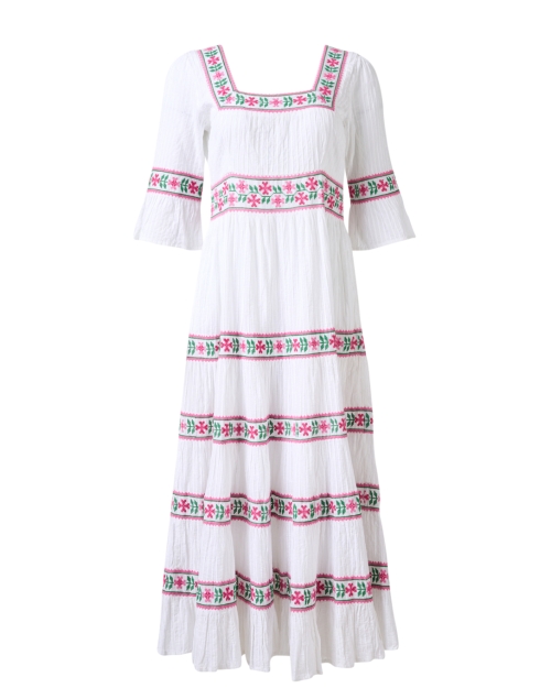 Product image - Pink City Prints - Celine White Embroidered Cotton Dress