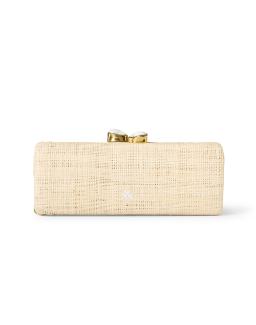 Back image - Pamela Munson - Tulip Natural Embroidered Woven Clutch