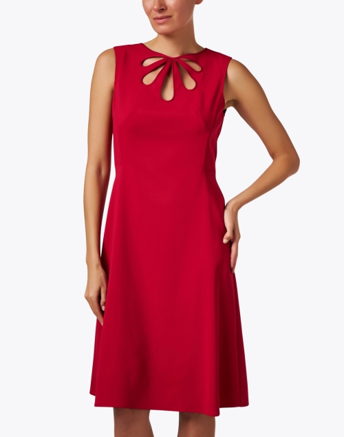 Front image - Marc Cain - Red Cutout Dress