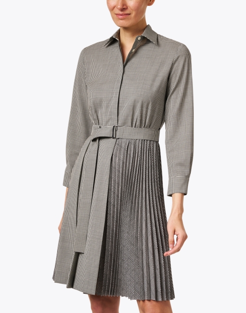 Front image - Weekend Max Mara - Cabiria Grey Pleated Wool Dress