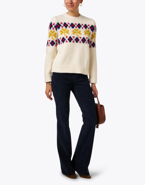 Look image - Ines de la Fressange - Joia Cream Multi Intarsia Sweater