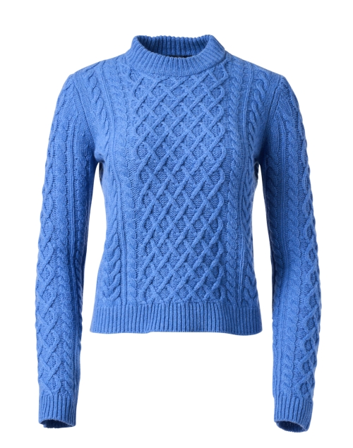 Product image - Weekend Max Mara - Tilde Blue Wool Cable Knit Sweater