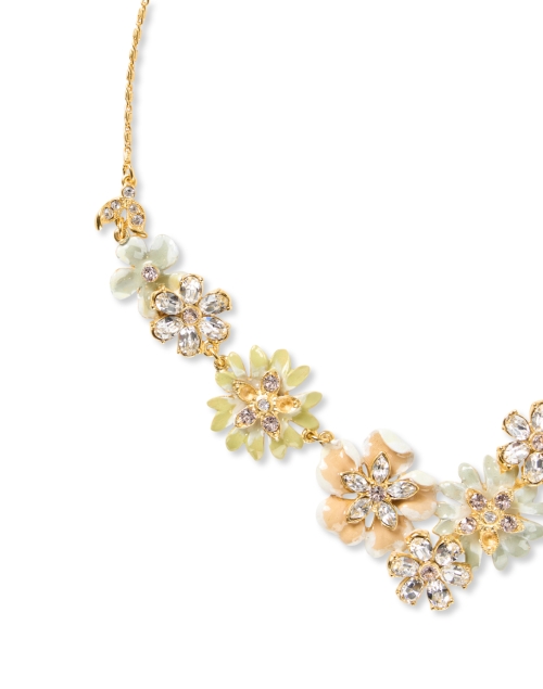 Front image - Ben-Amun - Gold Flowers and Crystals Necklace