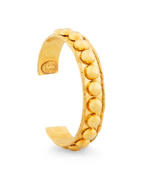 Front image - Sylvia Toledano - Gold Studded Small Cuff Bracelet