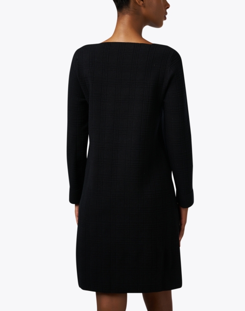 Back image - D.Exterior - Black Textured Check Dress