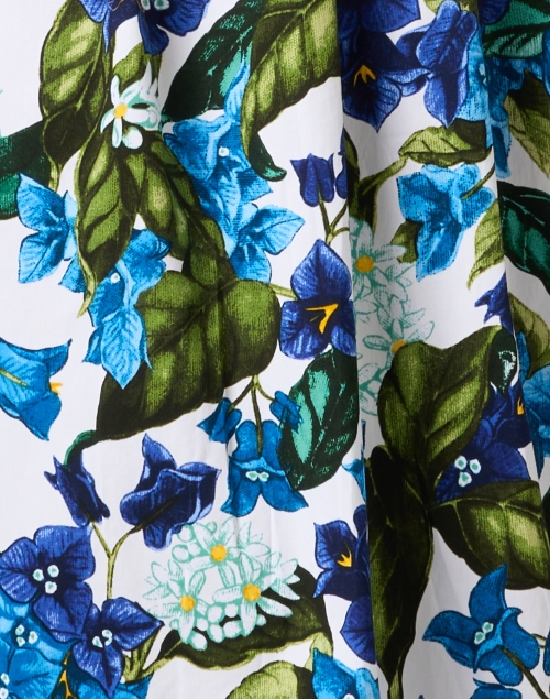 Fabric image - Samantha Sung - Audrey Blue and White Print Cotton Stretch Dress